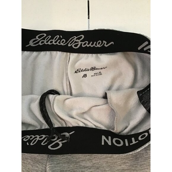 EDDIE BAUER-MENS GREY TAPPER LEG ELASTIC WAIST POCKETS FLEECE SWEATPANTS SIZE XL - Picture 3 of 6